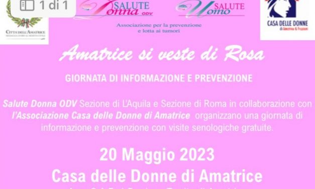 AMATRICE SI VESTE DI ROSA | 20 Maggio 2023